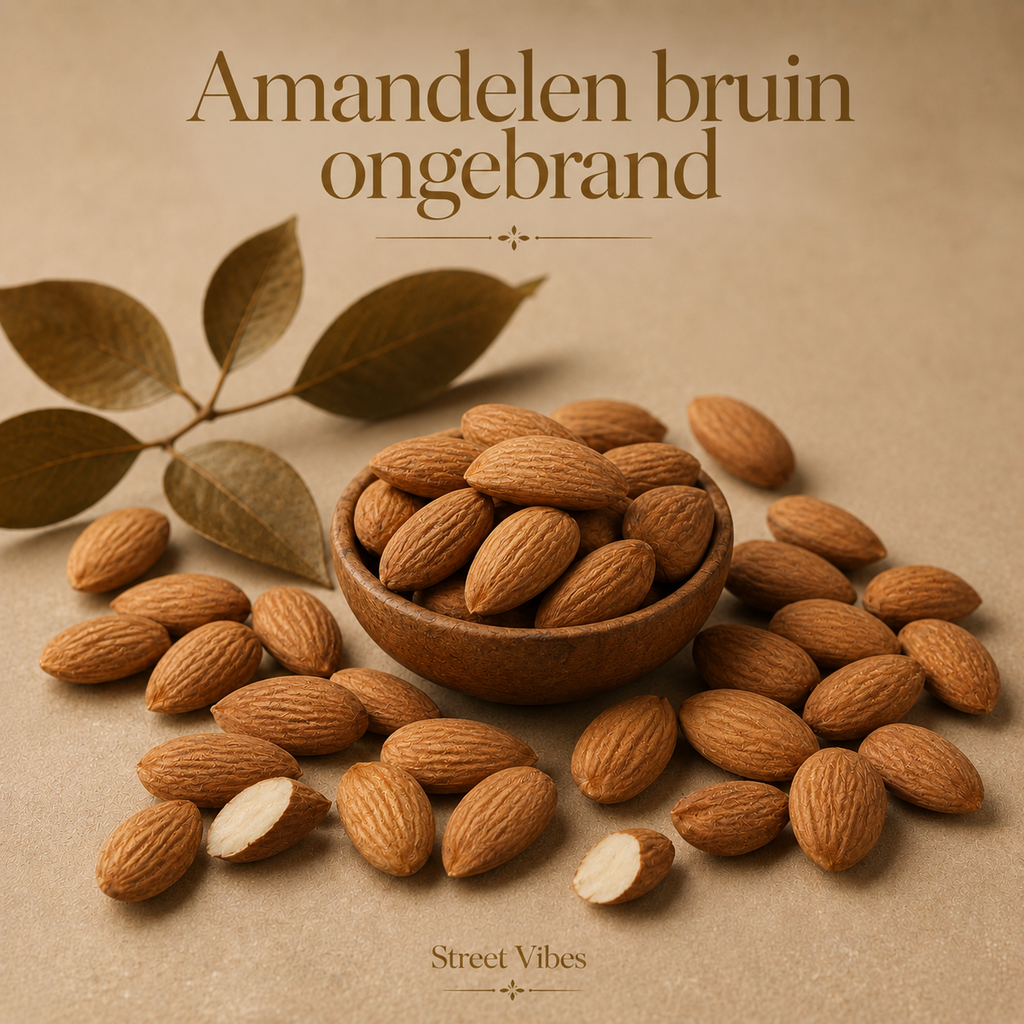 Amandelen bruin ongebrand 100 gram