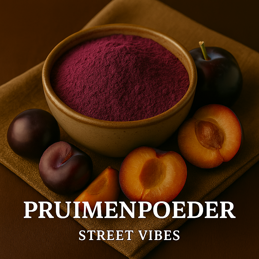 Pruim poeder gevriesdroogd