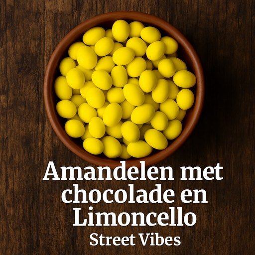 Amandelen omhuld met chocolade en Limoncello 100 gram