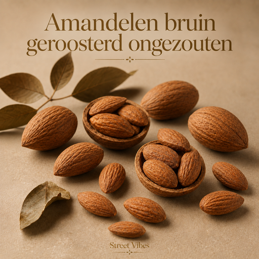 Amandelen bruin geroosterd ongezouten 100 gram